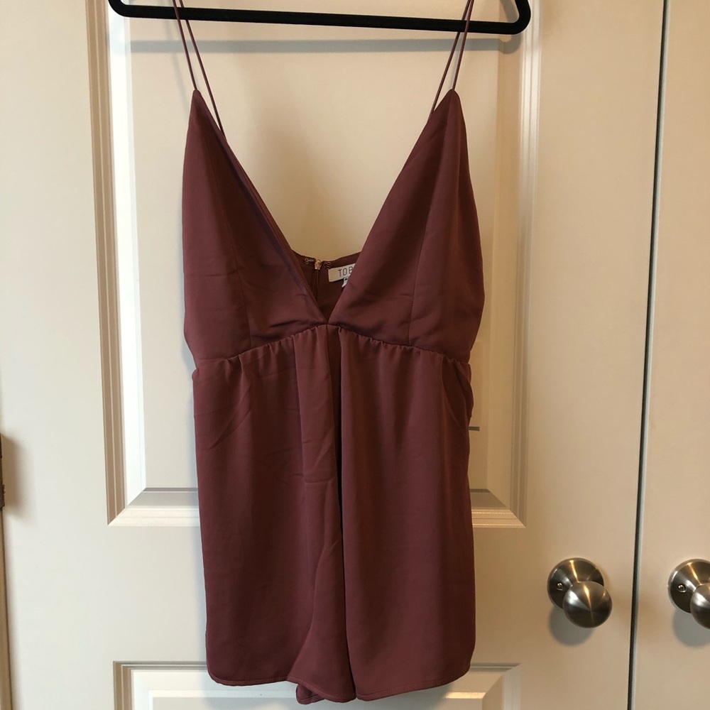 tobi deep v-neck romper